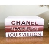 Rose Gold Metallic Fashion Designer Inspired Book Stack, Rose Gold Books, Home Decor, Fashion Designer Decorative Books, Custom Book Decor | Etsy (US)