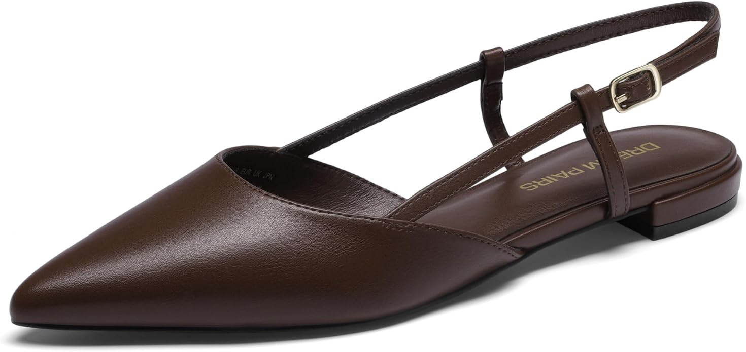 DREAM PAIRS Women's Slingback Dress Ballet Flats | Amazon (US)