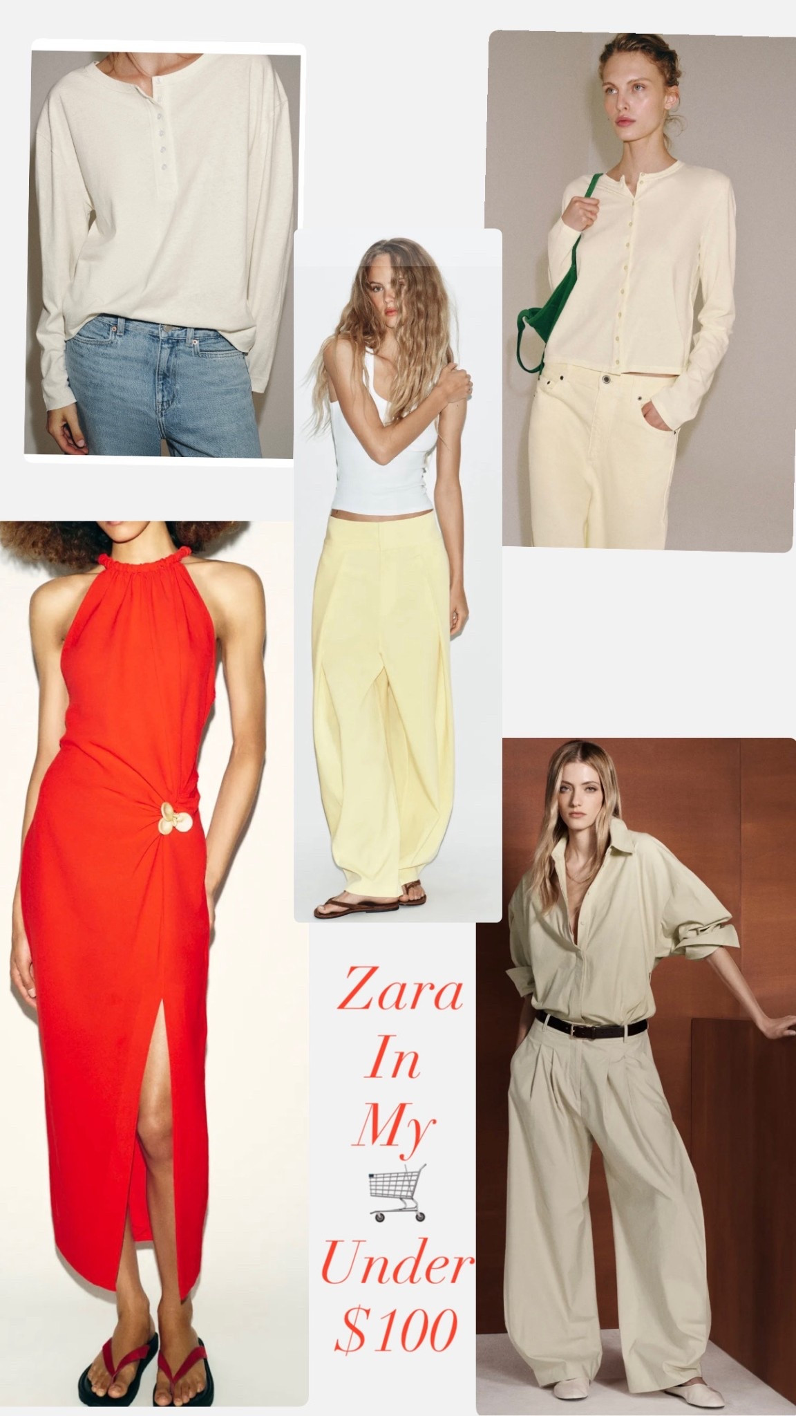 Zara Henleys, yellow balloon pant,
And a stunning poppy red dress.
Plus some neutrals you need - all under $100! 

#LTKmomlife #LTKSeasonal #LTKOver40