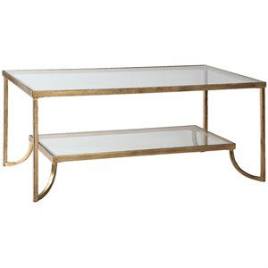 Uttermost Katina Gold Leaf Coffee Table | Cymax