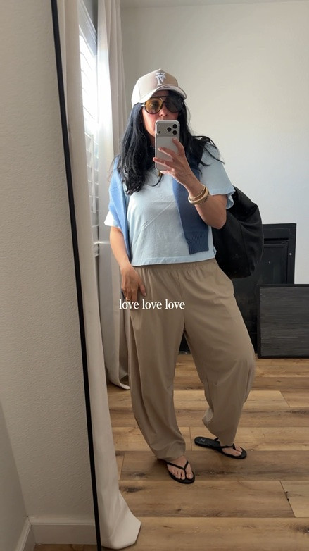 casual summer everyday outfit! 

medium in the top and sweater & large in the bottoms

linked a few different price points on the pants but all of them are so good and will give you the same vibe of a slight barrel 
* the last pair is more of a ballon fit just fyi

#LTKootd #LTKmomlife #LTKgrwm
