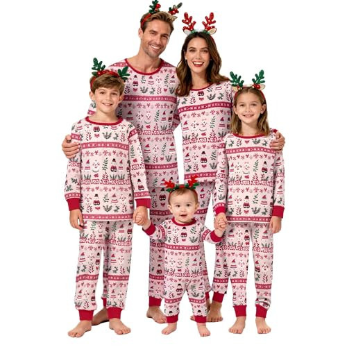 Onyagin Matching Christmas Pajamas For Family Xmas Pjs Sets Holiday Sleepwear Outfits For Kid 5T 18- Snowman | Amazon (US)