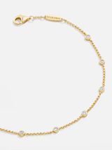 Yasmine 18K Gold Bracelet - Classic Bezel Stones | BaubleBar (US)