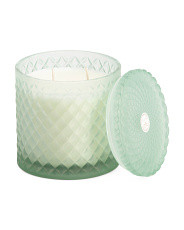 14.5oz Molded Glass Olive Tree And Lemon Candle | TJ Maxx