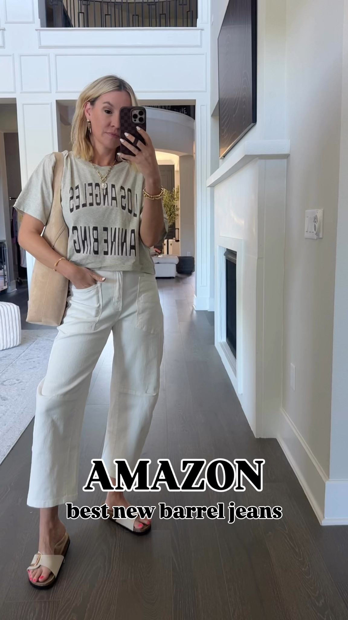 Best new barrel Jeans from Amazon! 

#LTKdayinmylife #LTKootd #LTKOver40