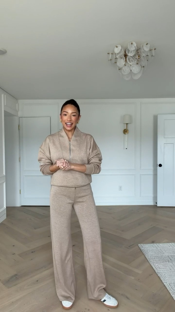 Use code NENAXSPANX for 15% OFF your first order! This material is SO comfortable and buttery soft! Wearing size S half zip and size S Tall wide leg pants 

work from home outfit, airport outfit, travel outfit, errands outfit, casual outfit, mom outfit, postpartum outfit

#LTKTravel #LTKSeasonal