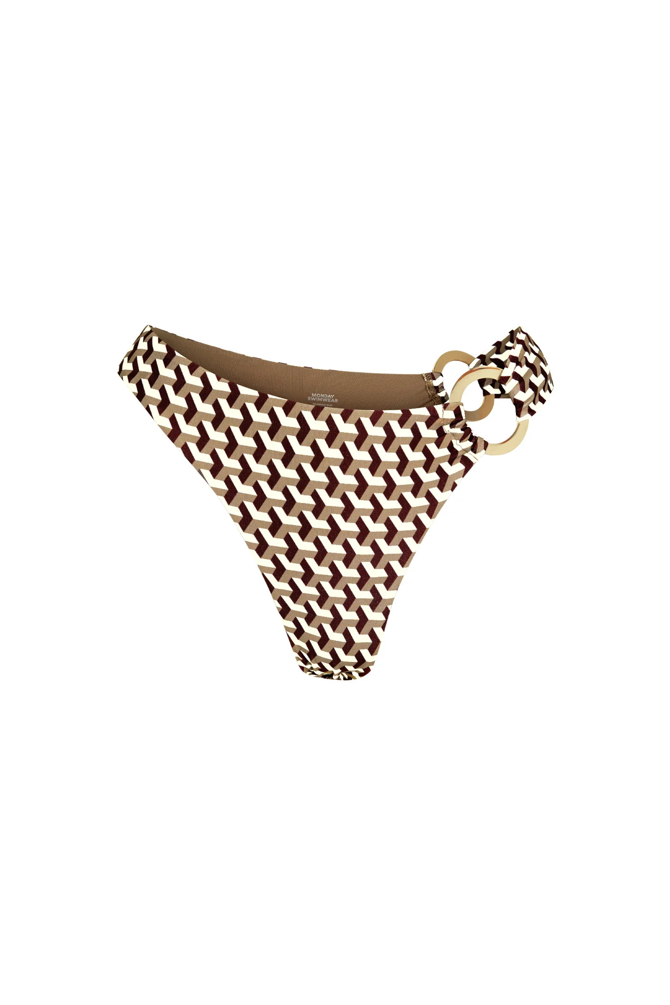 Bronte Bottom - Husk Geo | Monday Swimwear