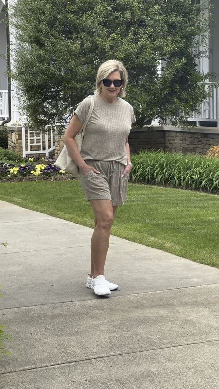 This is the most comfortable shorts set! You can wear it to lounge in, run errands, or sleep in. I’m wearing a large in Khaki, but it comes in several colors. 


#LTKfindsunder50 #LTKstyletip #LTKover40