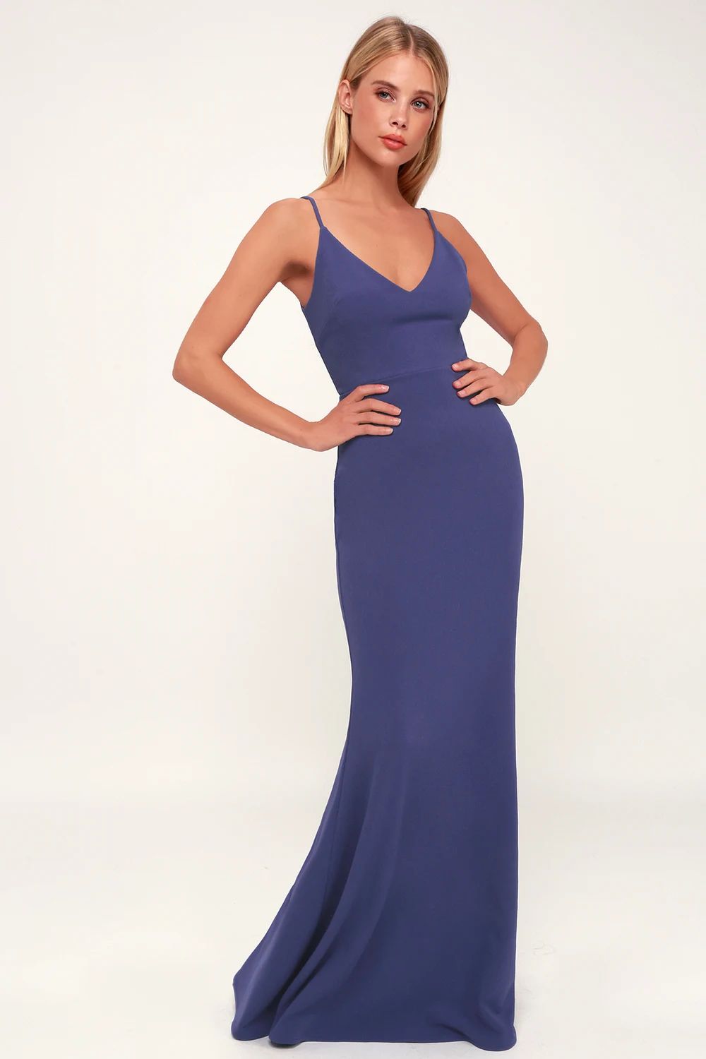 Infinite Glory Slate Blue Maxi Dress | Lulus (US)