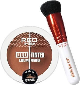 RED by Kiss Lace Wig Brush and Lace Wig Tinted Powder Set (Duo-Dark Set) | Amazon (US)