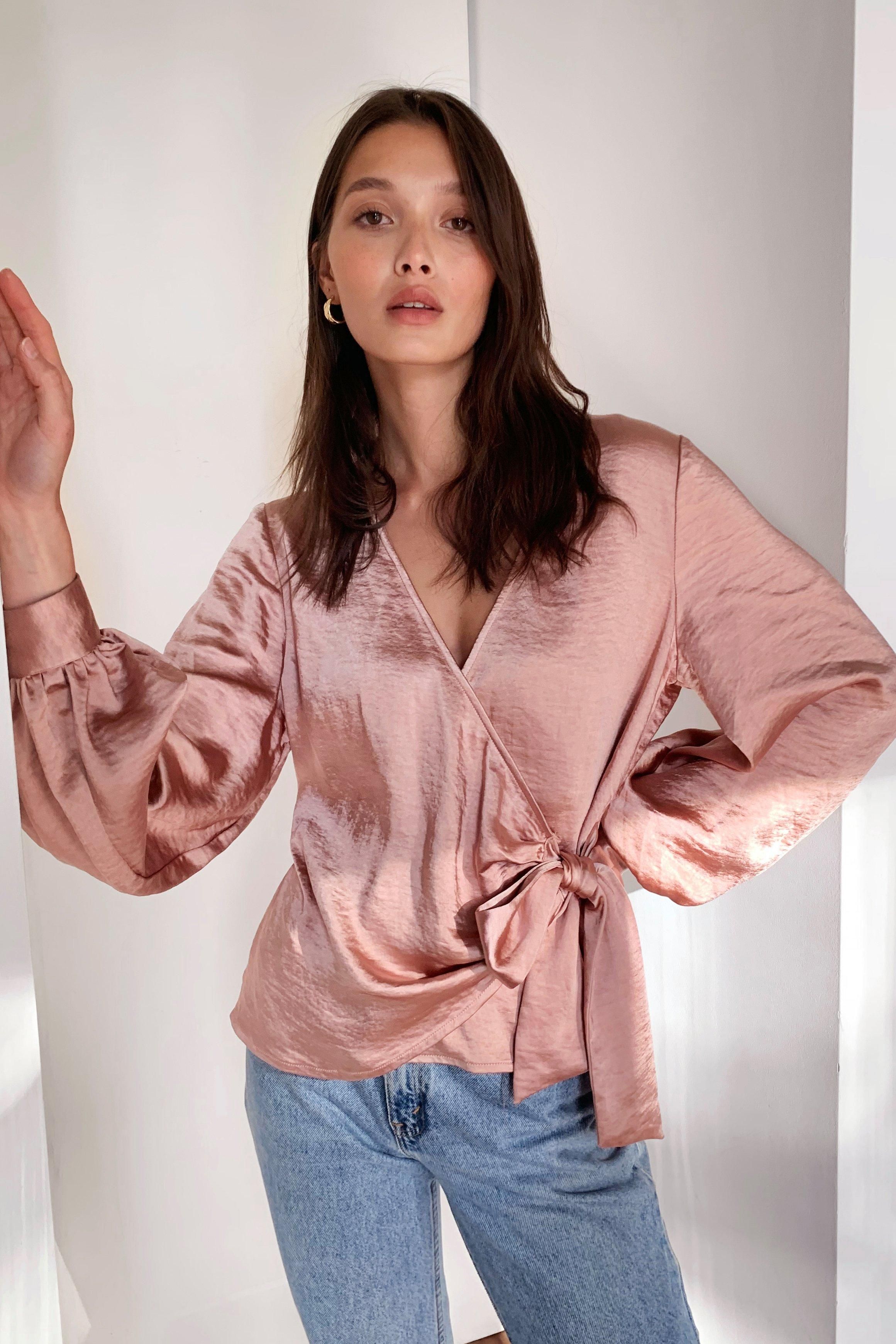 Satin Wrap Top | NastyGal (US & CA)