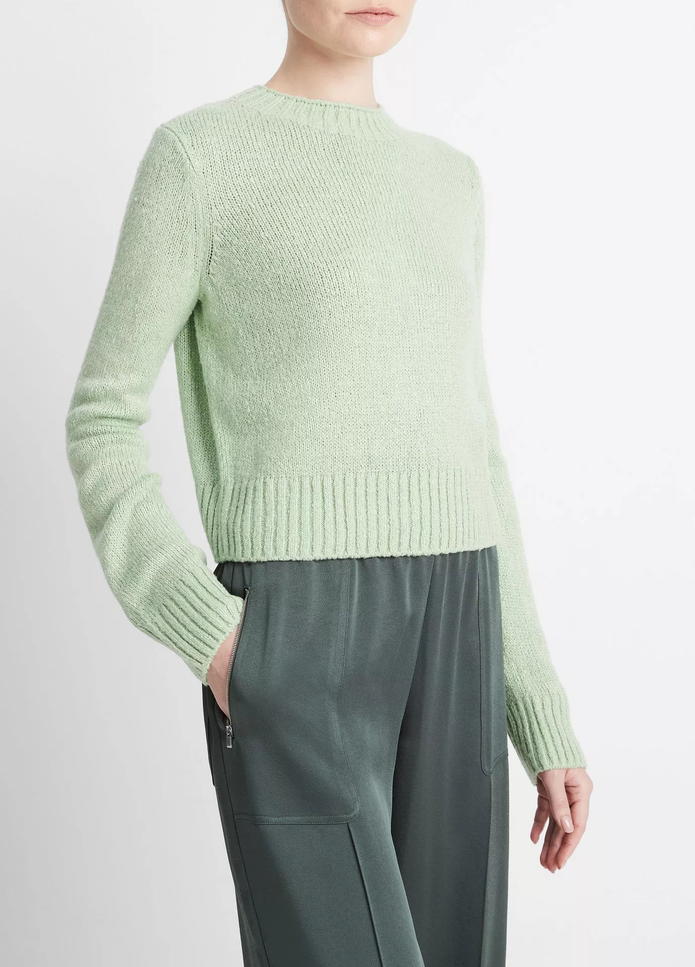 Plush Silk Crew Neck Sweater | Vince LLC