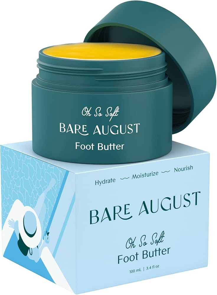 Bare August Foot Cream & Heel Balm Butter lotion for Soft, Smooth & Healthy Feet - Foot Moisturiz... | Amazon (US)