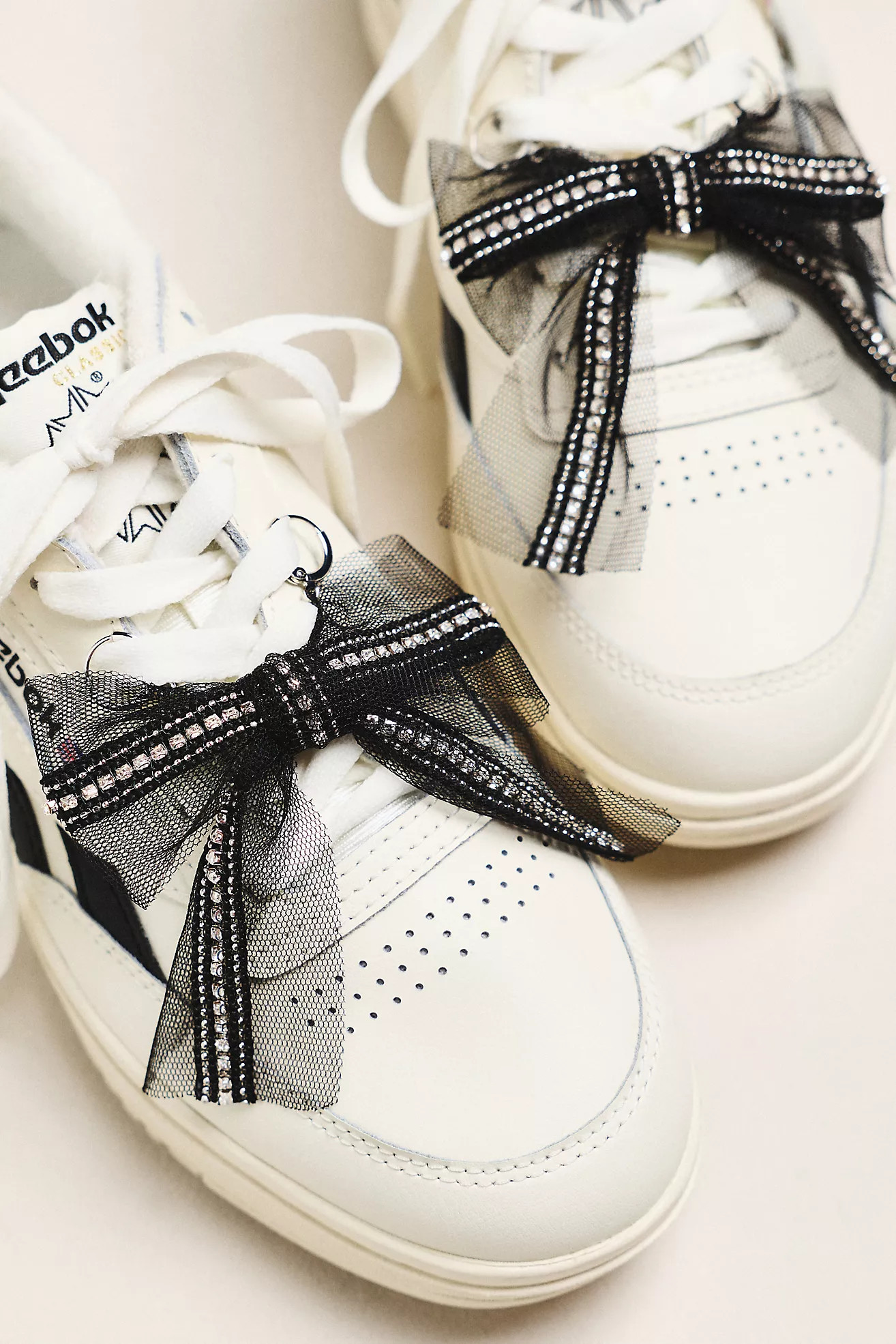 Rhinestone Tulle Bow Shoe Charms, Set of 2 | Anthropologie (US)