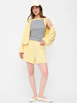 High-Waisted Bounce Fleece Shorts -- 5-inch inseam | Old Navy (US)