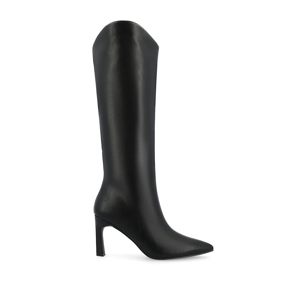 REHELA KNEE HIGH BOOTS IN FAUX LEATHER | Journee Collection