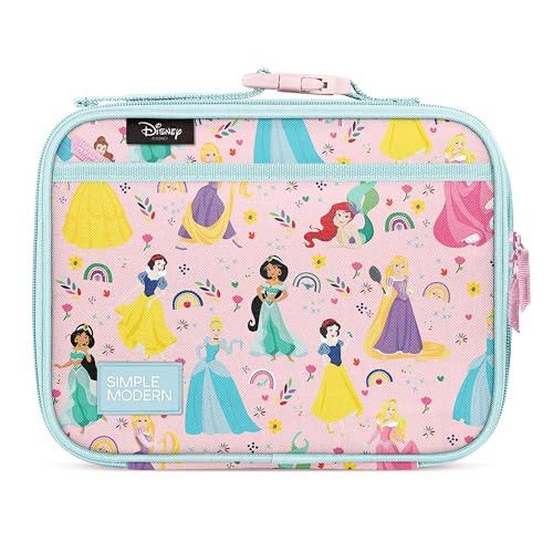 Simple Modern Disney Kids Lunch Box for School | Reusable Insulated Lunch Bag for Toddler, Girl, and Boy | Meal Containers with Exterior & Interior Pockets | Hadley Collection | Princess Rainbows | Amazon (US)