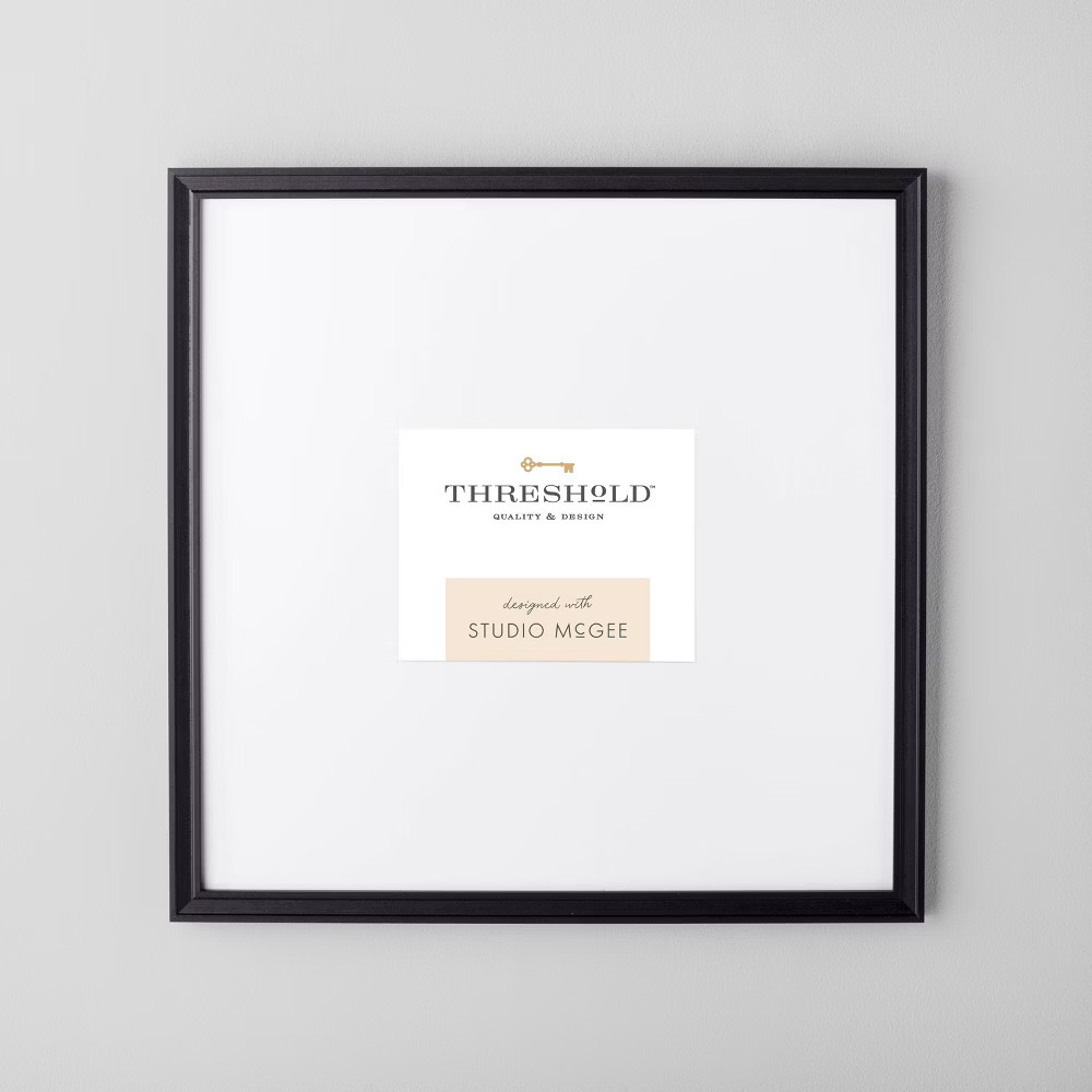 20"" x 20"" Matted to 5"" x 7"" Gallery Single Image Frame Black - Threshold designed with Studio Mc | Target