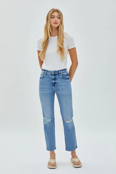 [TRACEY] DISTRESSED STRAIGHT | Hidden Jeans