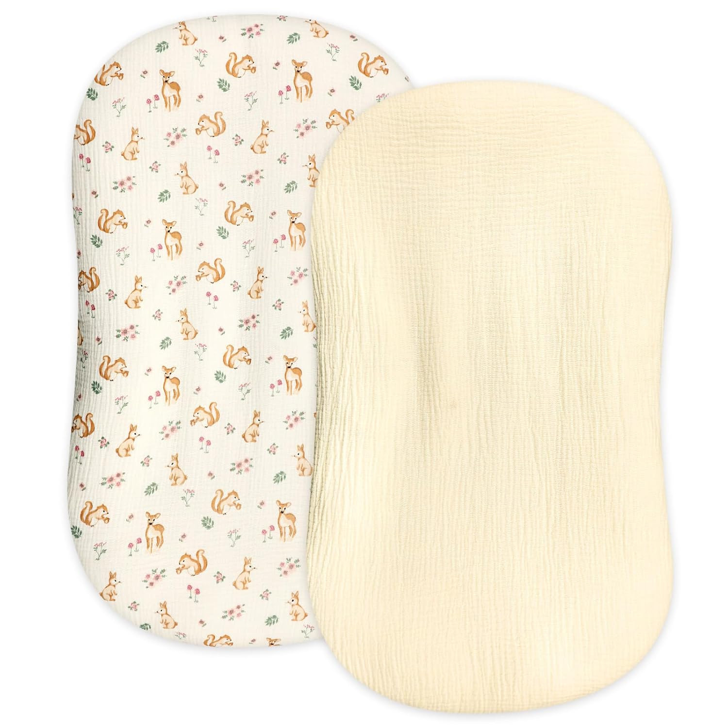 Hooyax Muslin Baby Lounger Cover 2 Pack, Organic Removable Lounger Slipcover for Newborn, Baby Pa... | Amazon (US)