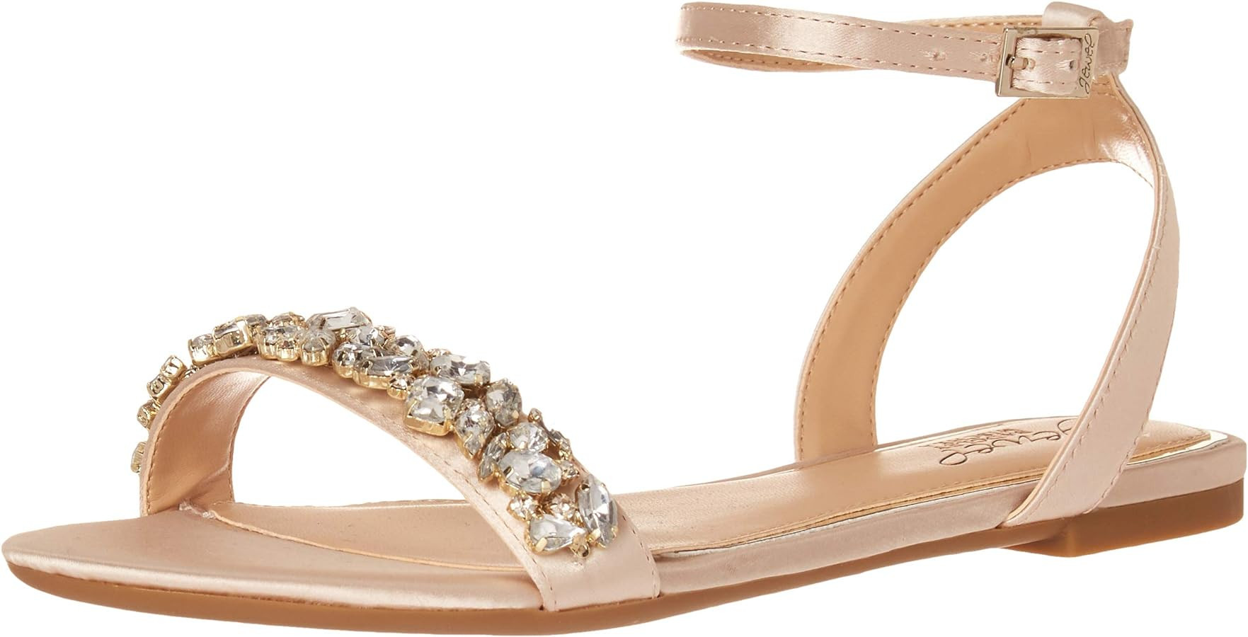 Jewel Badgley Mischka Ohara Minimalist Crystal Adorned Flats | Amazon (US)