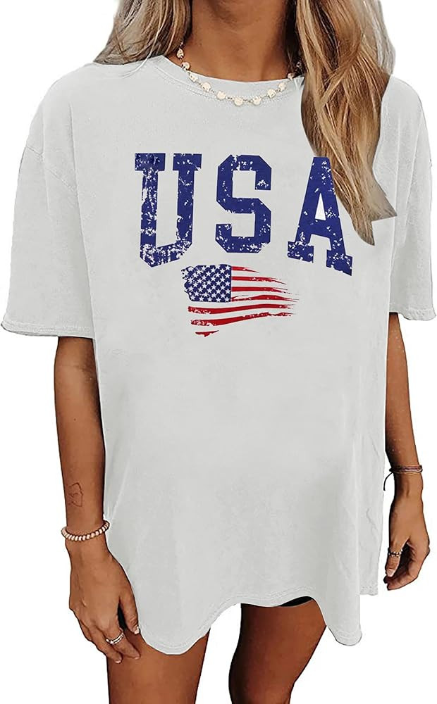 Womens Oversized Tshirt Flower Graphic Tees Nashville Music Short Sleeve Shirts Summer Casual Loo... | Amazon (US)