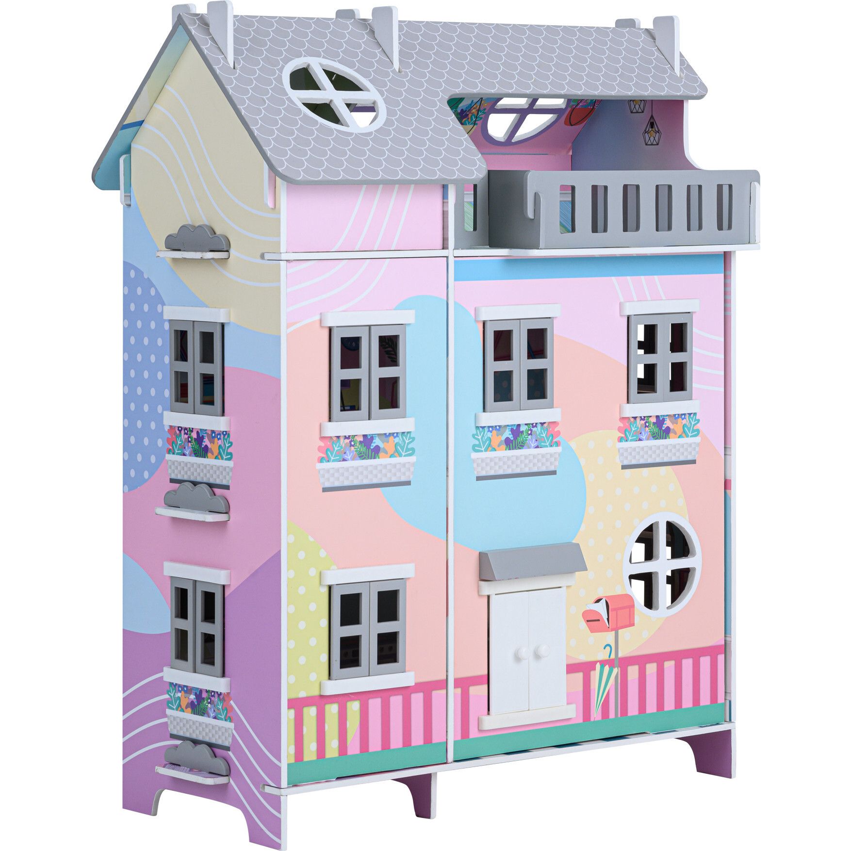 Sunroom Dollhouse with 11 Accessories, Muiticolor | Maisonette