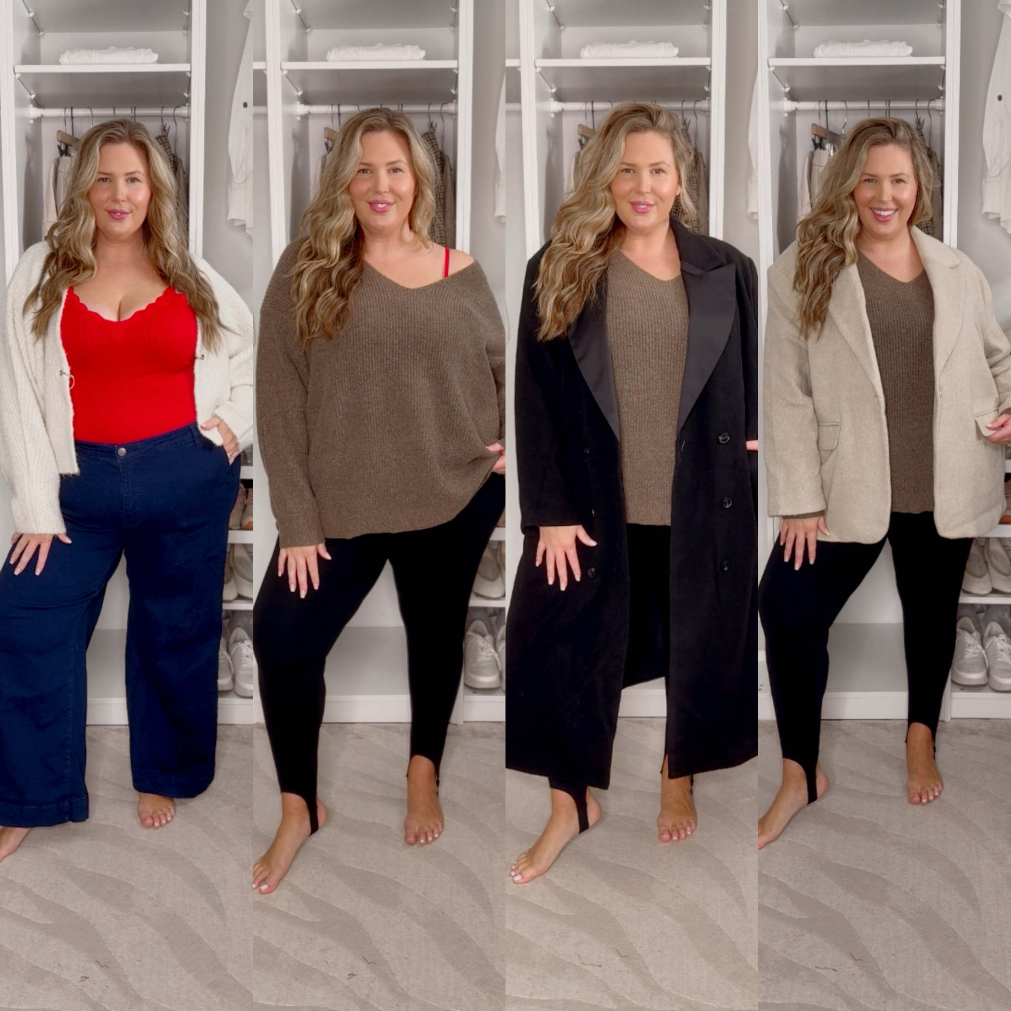 Mini Target haul 😁😁 Red tank 2x size up if unsure! Ava & Viv wide leg jean I’m in a 20 dark wash. Size down if unsure- these are a little big on me I could do 18! Cardigan is a 2X TTS! Stirrups 2X run TTS and Ava & viv sweater is a 2X runs oversized! Black future collective coat runs true to size I’m in the 2X. The coat blazer runs oversized I’m in the 2X! 

Plus size fashion / target / plus size outfit 

#LTKPlusSize #LTKStyleTip #LTKSeasonal