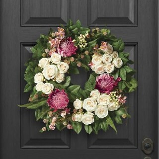 Arden Protea and Apple Blossom Wreath | Frontgate