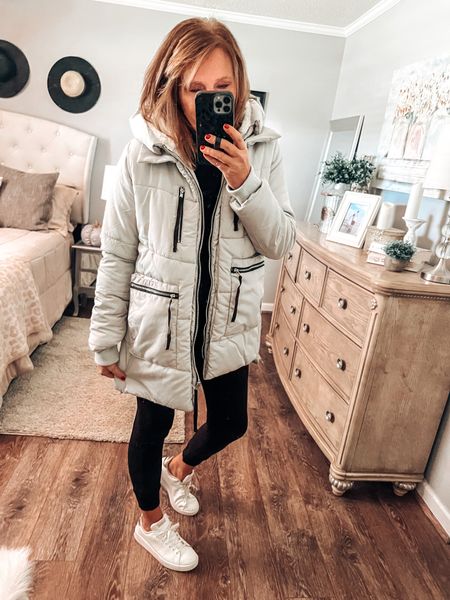 One of the most popular coats on the blog for the last 2 years. Fits tts, zips on side for more room, multiple pockets, with hoodie at Walmart. Joggers from Target and Adidas white sneakers 

Sale, new arrivals, parka, coats, winter coats, Walmart fashion, Walmart finds, fall outfit, winter outfit, weekend outfit, casual outfit 

#LTKsalealert #LTKunder50 #LTKSeasonal
