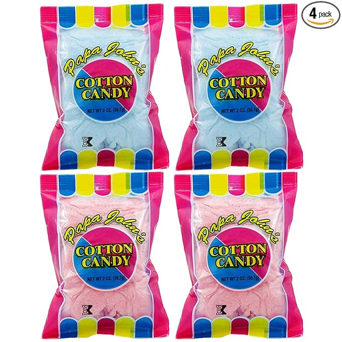 Fruidles Cotton Candy Blue and Pink Party Flavors Supplies Birthday Treats for Kids, Kosher, 2oz ... | Amazon (US)