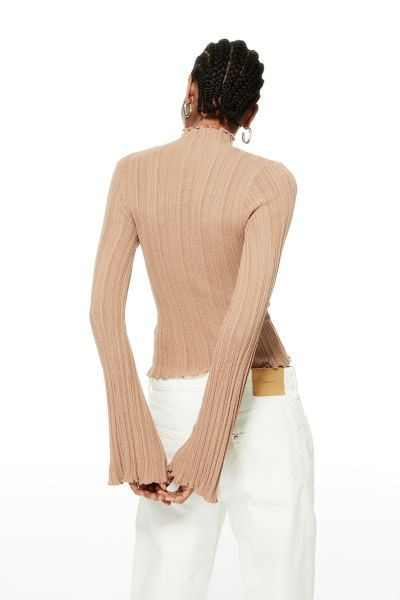 Rib-knit Mock Turtleneck Top | H&M (US + CA)