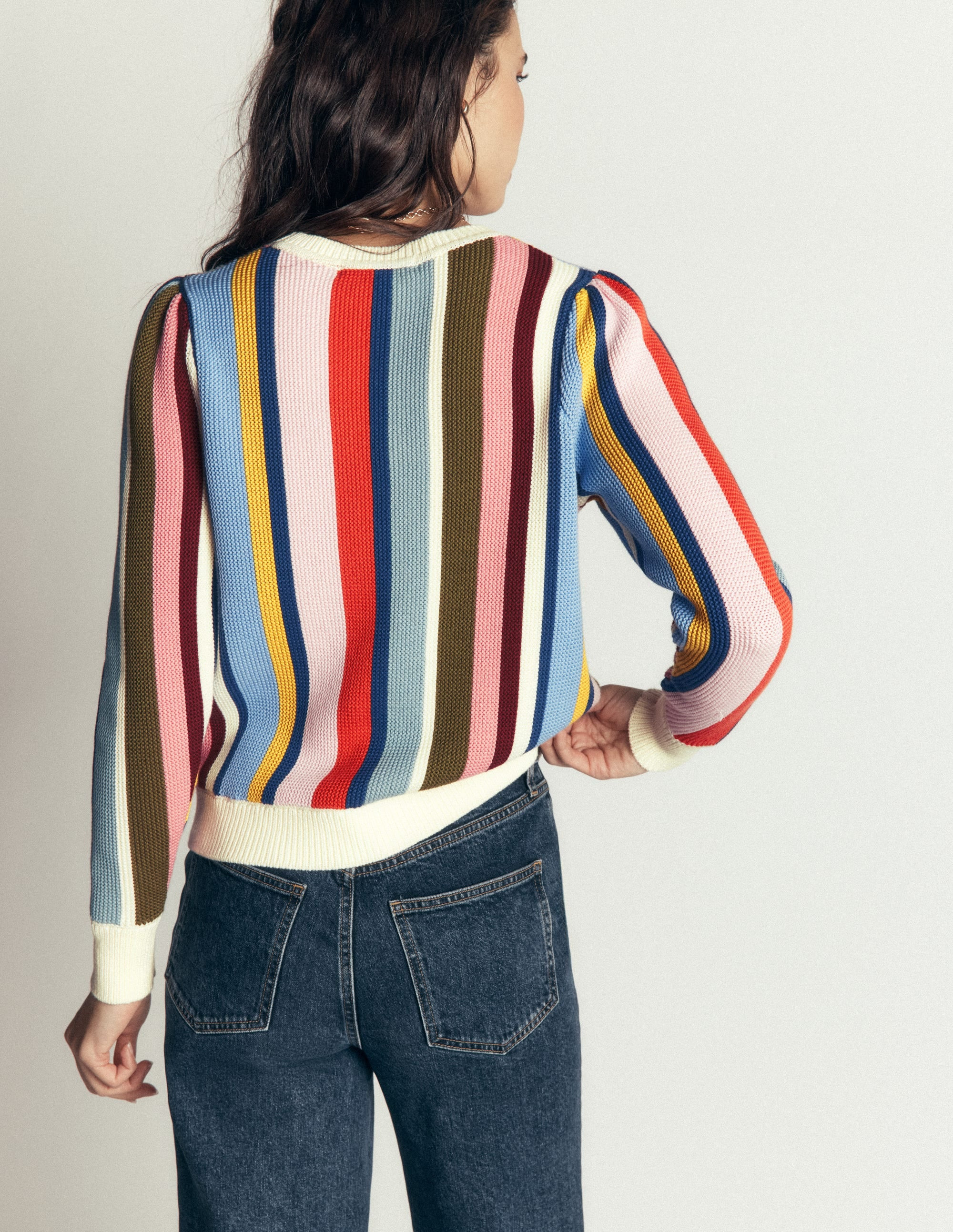Textured Stitch Jumper-Multi Stripe | Boden (US)