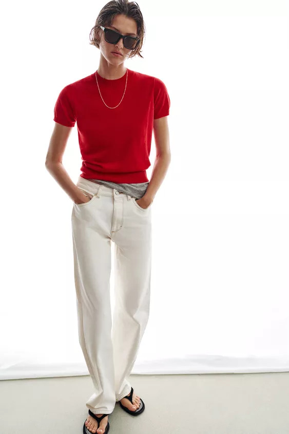 JEANS Z.03 STRAIGHT HIGH-WAIST LONG LENGTH | Zara UK