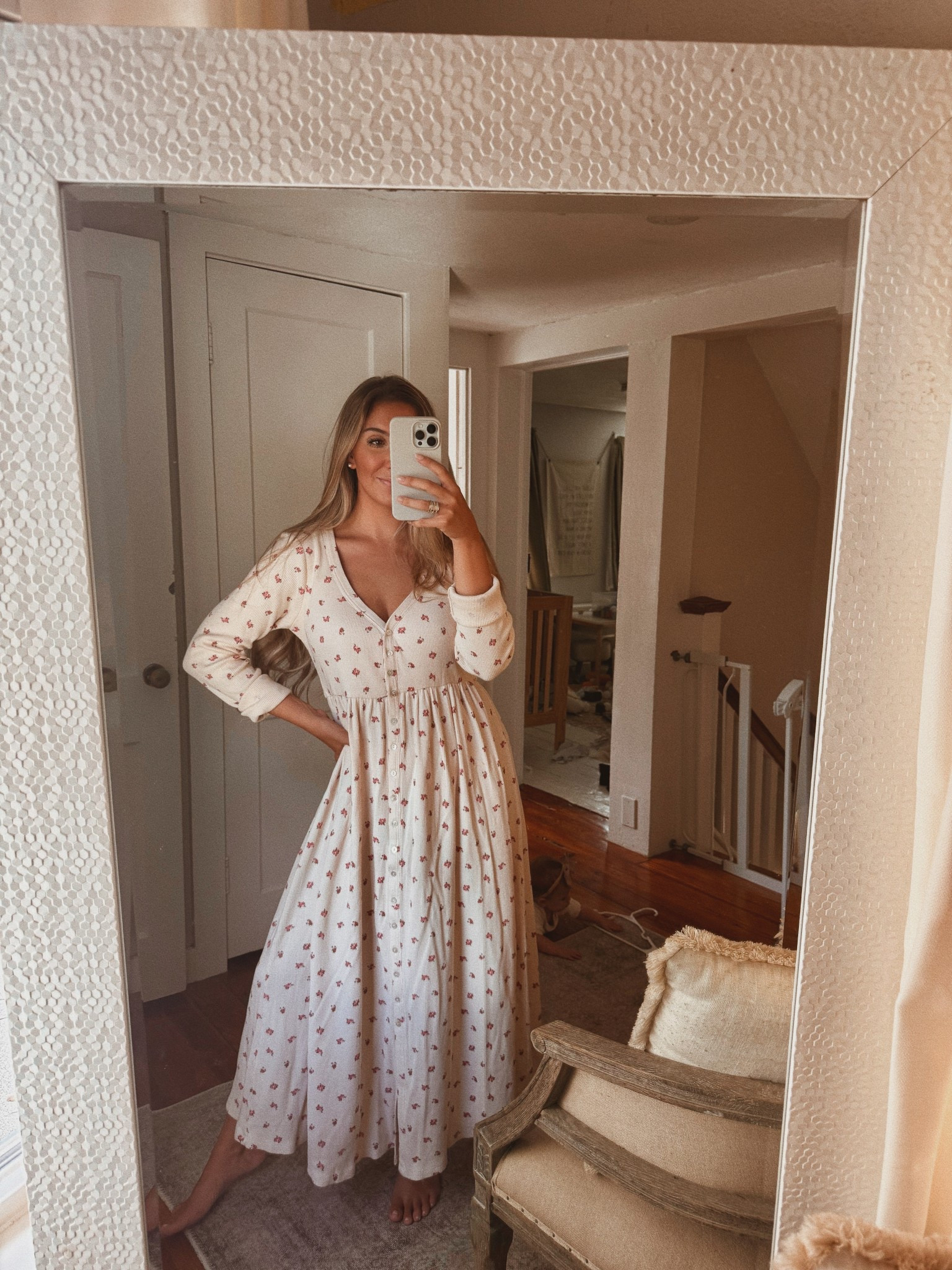 Pregnancy , postpartum & nursing friendly house dress from Hatch Mama🫶🏼

#LTKBump #LTKFamily #LTKBaby