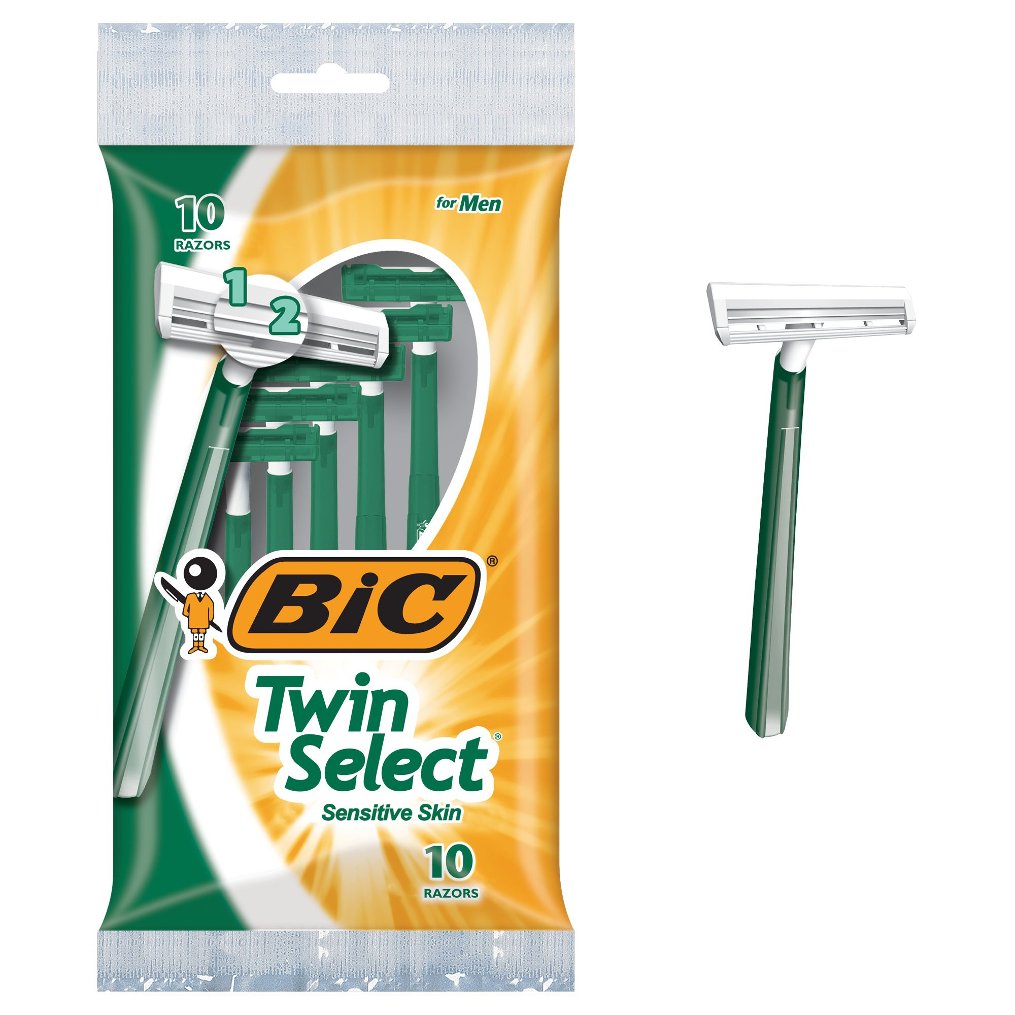 BIC Men's Twin Select Disposable Razor, Sensitive Skin, 10 count (Pack of 3) | Amazon (US)