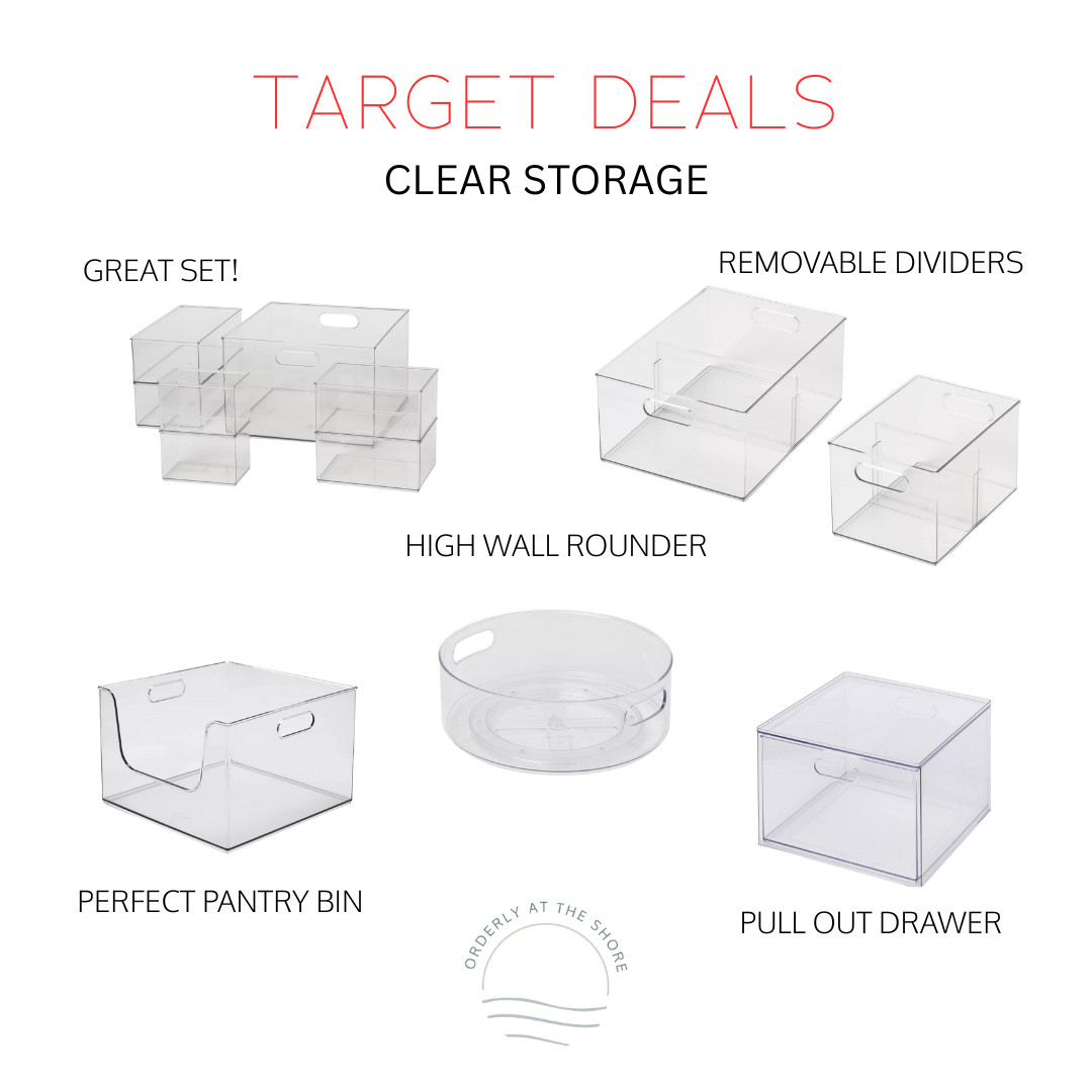 CIRCLE WEEK DEALS - Clear storage solutions we love! 

 #LTKHome #LTKSaleAlert #LTKFindsUnder100