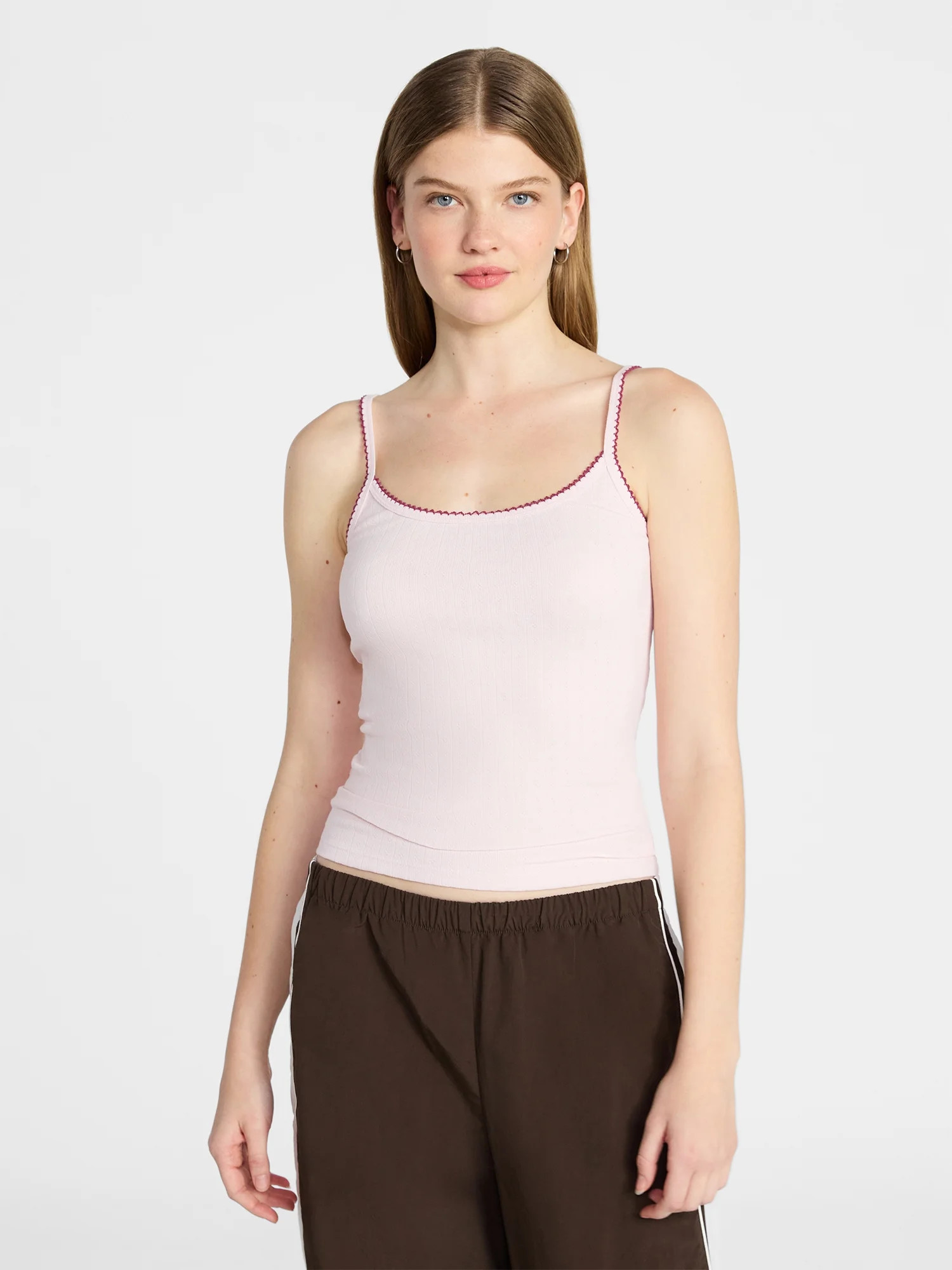 No Boundaries Pointelle Tank Top, Women's XXS-XXL | Walmart (US)