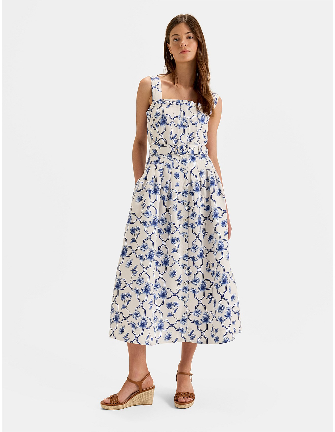 MOSAIC MIDI SUN DRESS | David Jones (Australia & New Zealand)