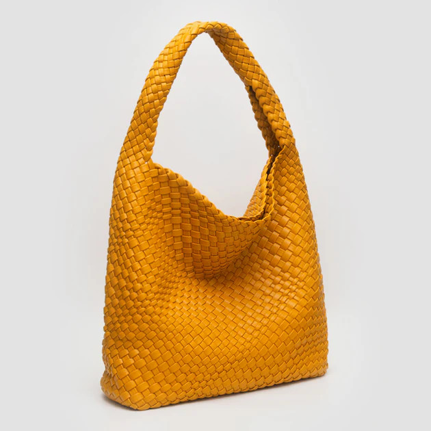 Faux Leather Braided Hobo Shoulder Bag with Pouch | Shop Simon