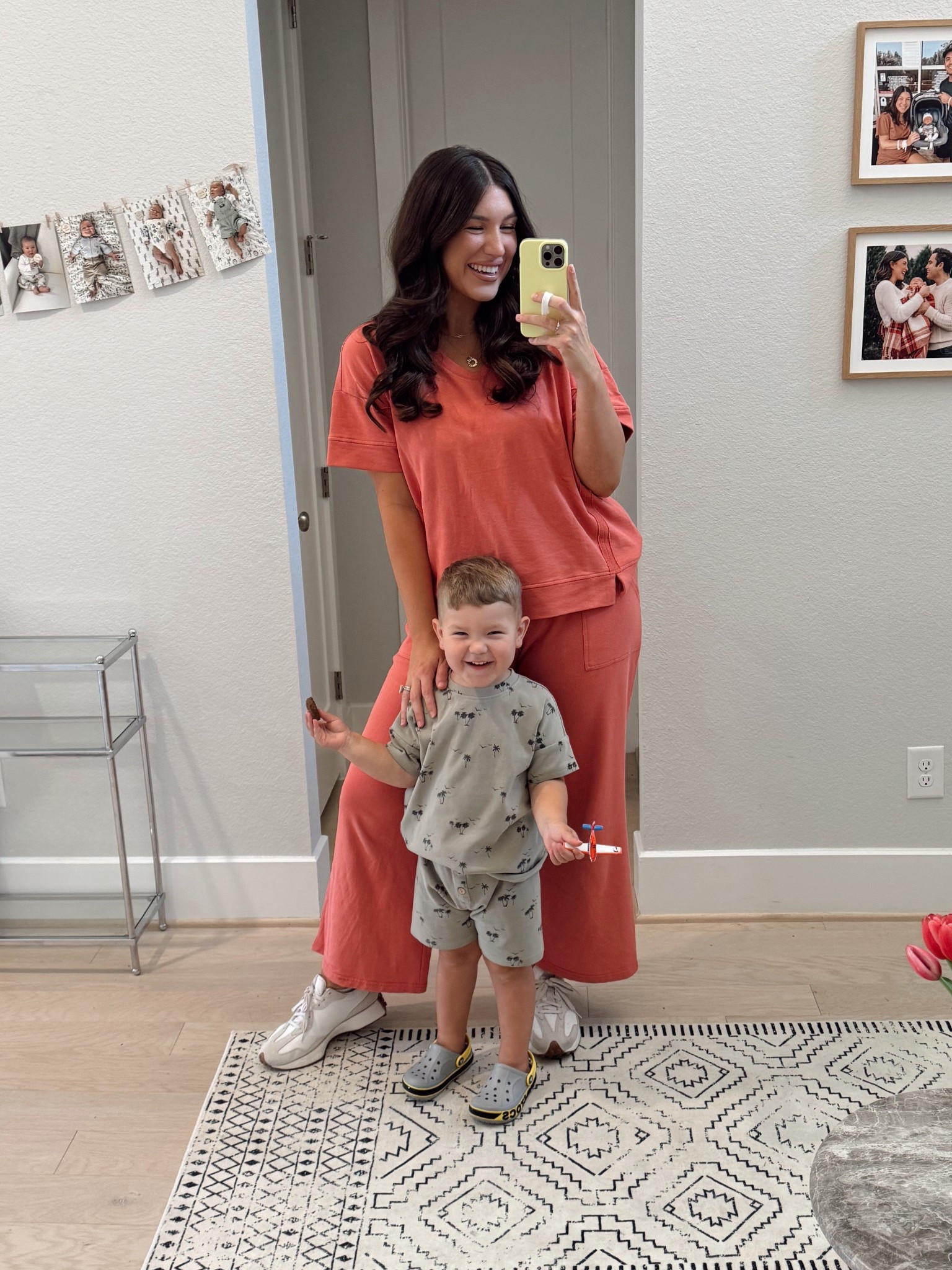 Our travel fits to LA today!☀️

Mom style, toddler fashion, travel outfit, lounge set, toddler boy outfit, comfy travel set

#LTKSummerEdit #LTKMidsize #LTKKids