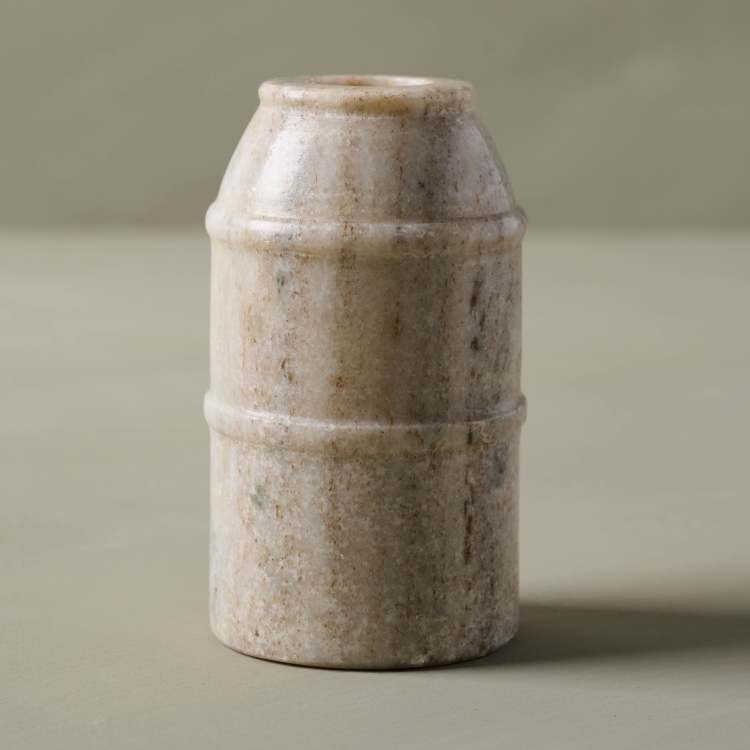 Beige Marble Taper Holder | Magnolia