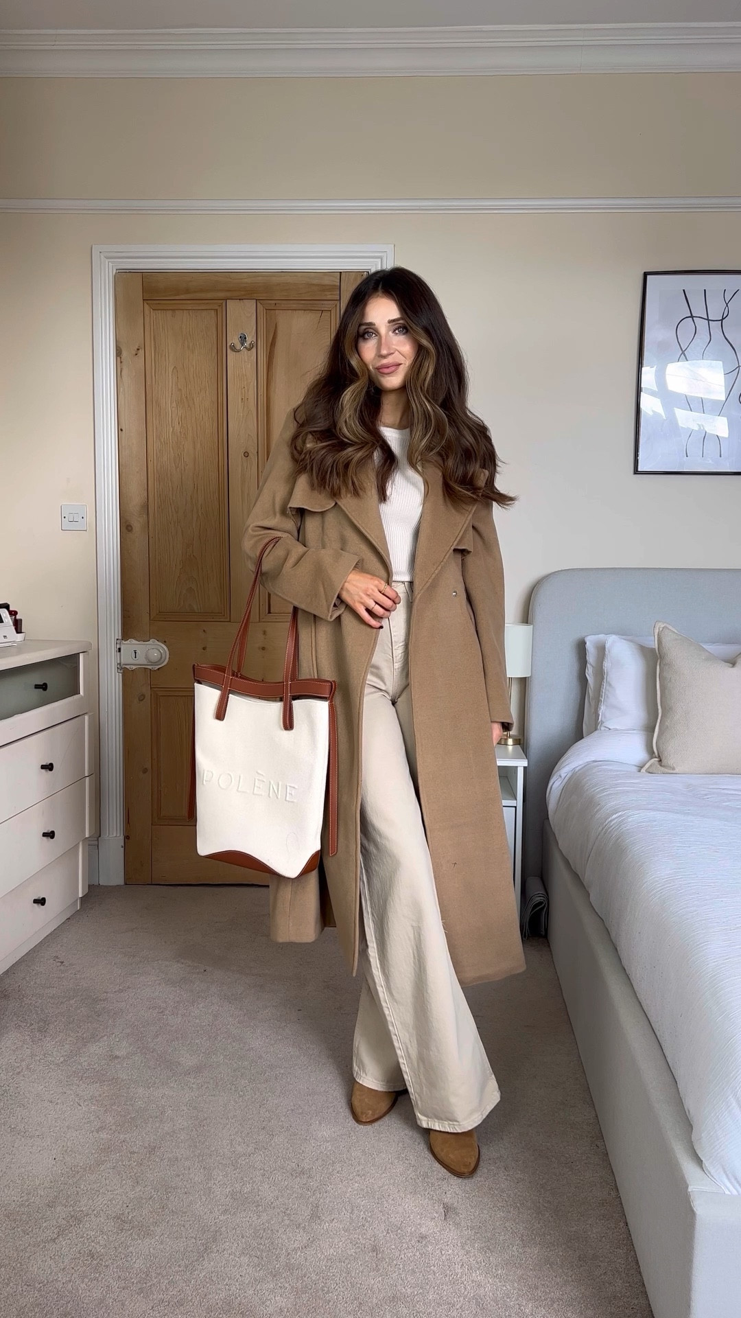 Autumnal outfit with camel coat, beige jeans, canvas tote bag and western ankle boots 🍂 Neutral outfit 🍂 

#LTKCyberSaleUK #LTKSeasonal #LTKeurope