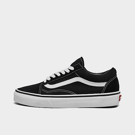 Vans Women's Old Skool Casual Shoes in Black/Black Size 8 Canvas/Suede | Finish Line (US)