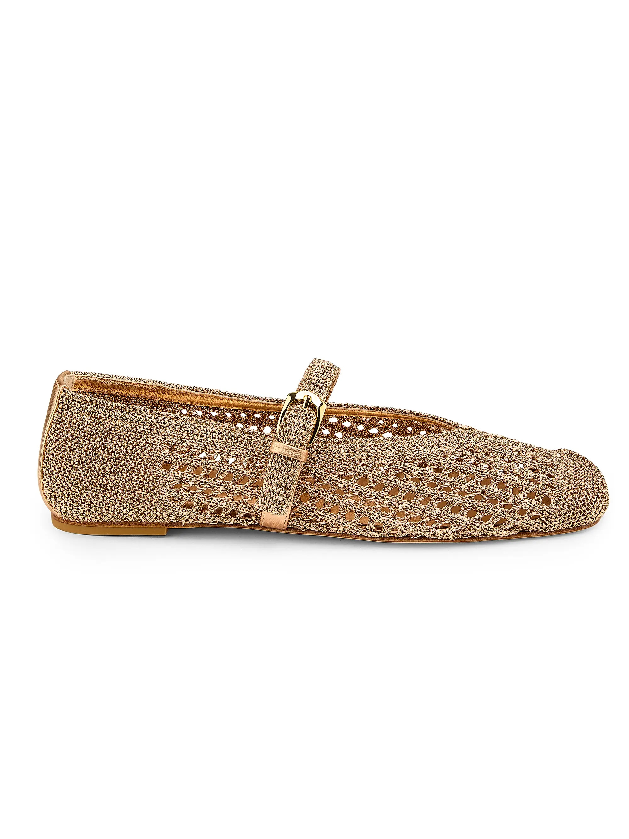 Leora Leather-Trim Crochet Mary Janes | Saks Fifth Avenue