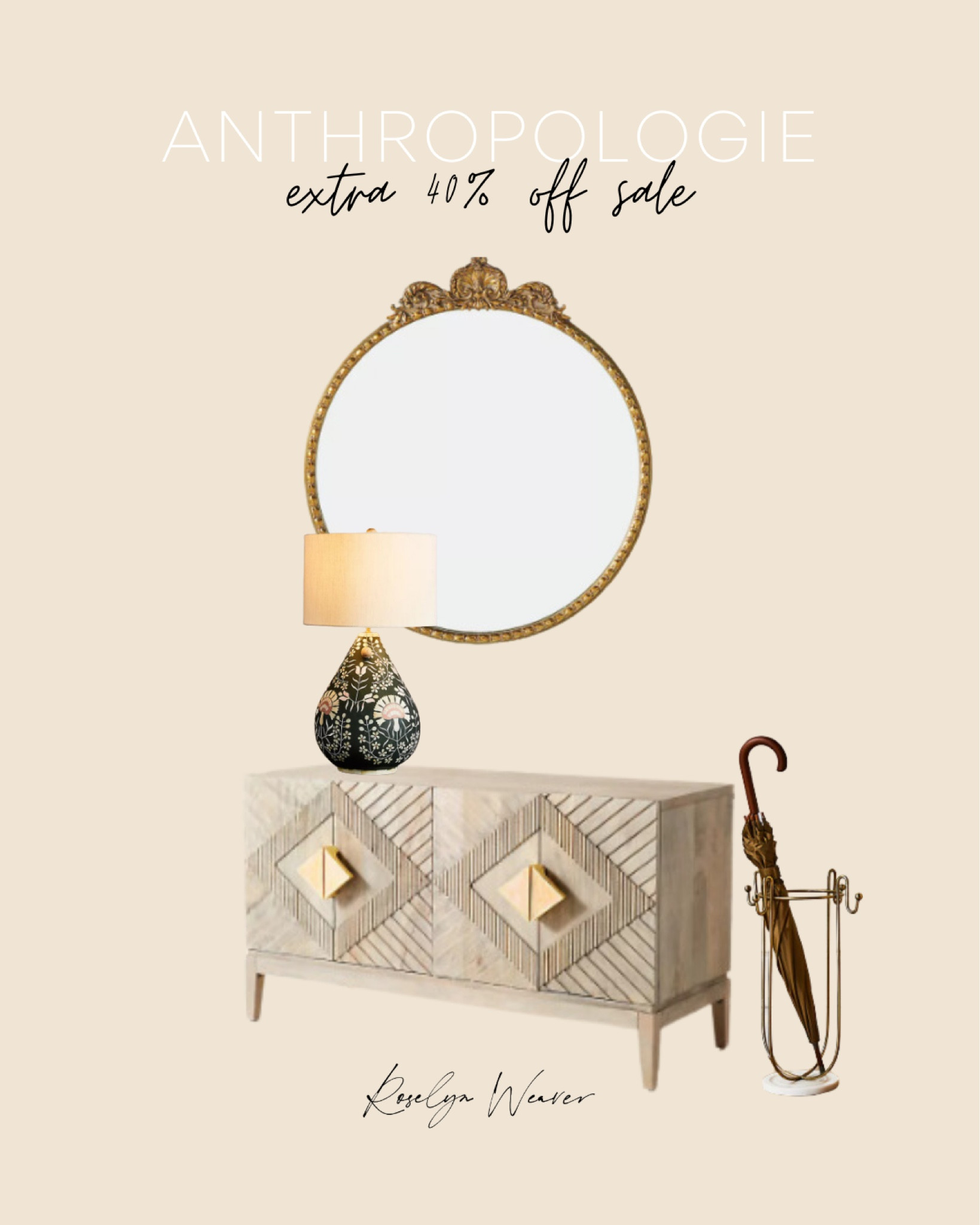 Anthropologie home sale! 

Entry way home decor, buffet table, round mirror, large lamp, umbrella stand 

#LTKSaleAlert #LTKStyleTip #LTKHome