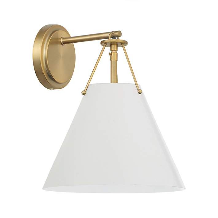 Xavier 12 1/2" High Vibrant Gold Wall Sconce | Lamps Plus