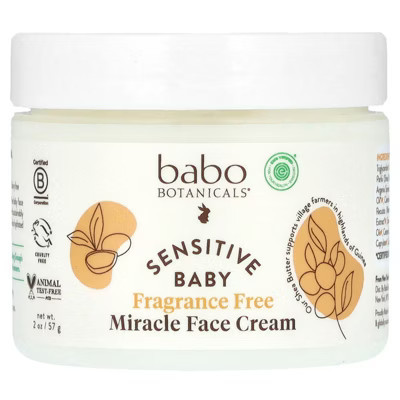 Babo Botanicals Sensitive Baby Fragrance-Free Miracle Cream - Face & Body Moisturizer - For Sensitive Skin - Calendula, Shea Butter, Coconut Oil - EWG | Target