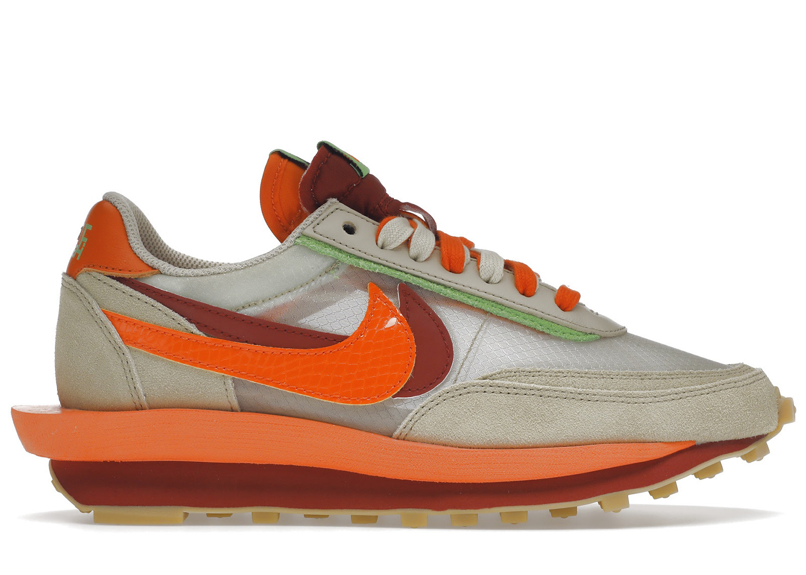 Nike LD Waffle sacai CLOT Kiss of Death Net Orange Blaze | StockX