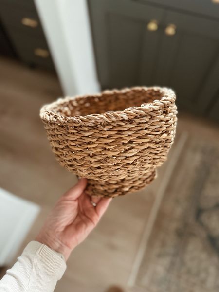 The cutest woven bowl! I’m going to use this in my kitchen for fruit (or maybe faux artichokes) but you could use this in a shelf, coffee table, etc. Available in 2 sizes, this is the smaller size  

#LTKstyletip #LTKfindsunder50 #LTKhome